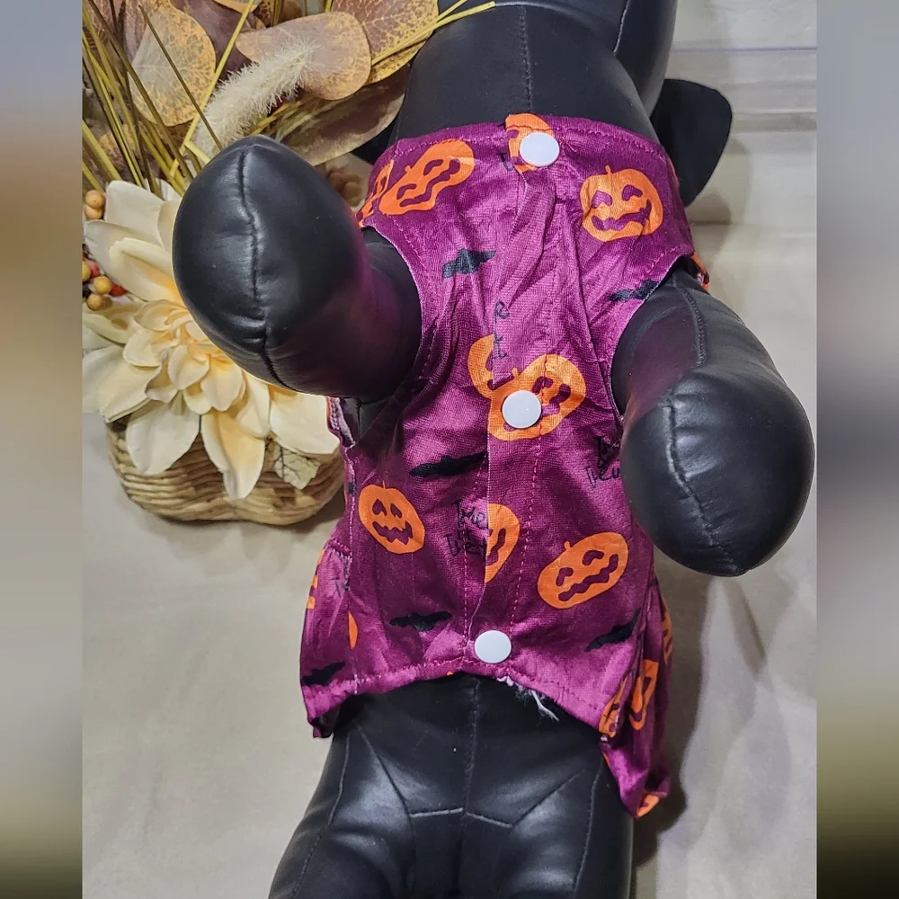 Purple Halloween Pumpkin Trick Or Treat Dog/Pet Dress Costume Size Medium- NWOT